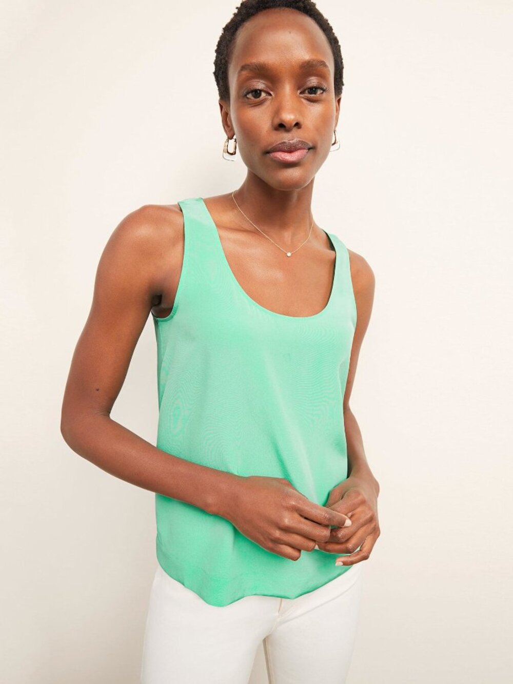 M.M. LaFleur The Vicky Tank, 100% Silk Top